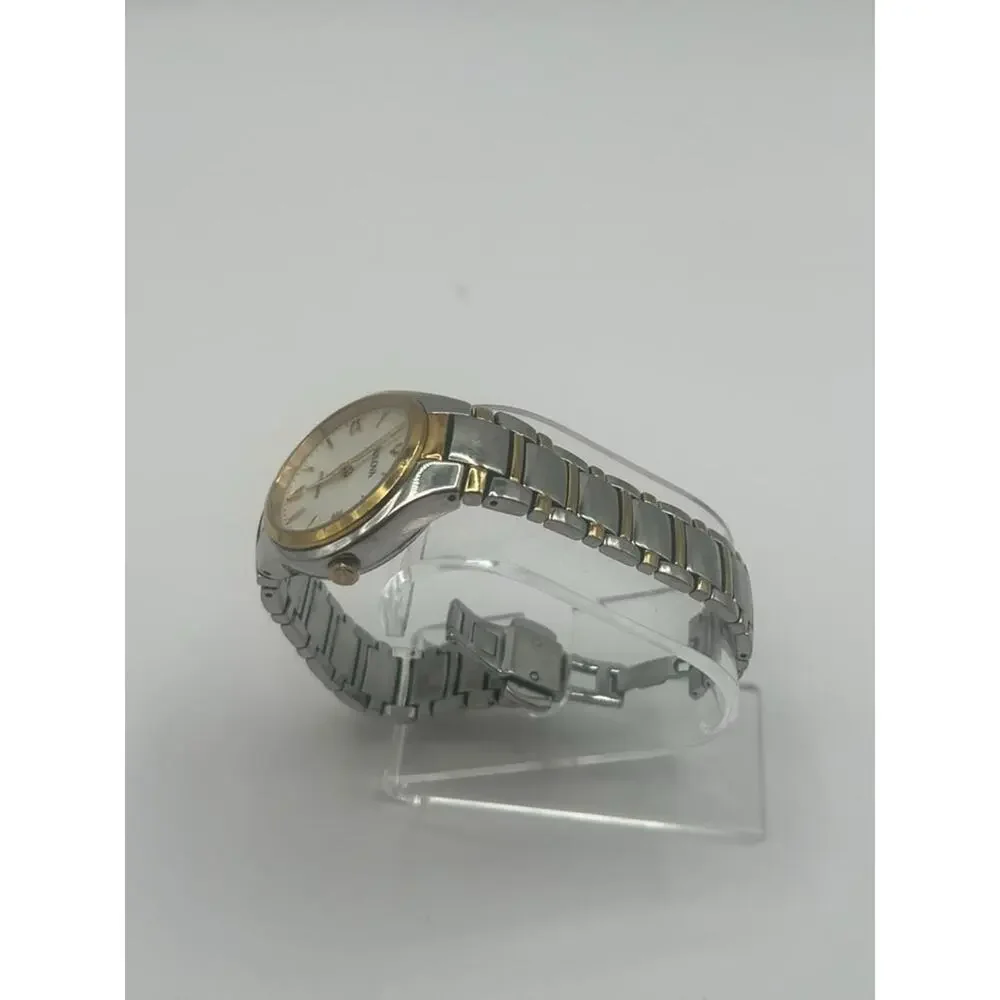 Bulova Classic 98L297 Women's Automatic 34mm Mother of Pearl Two-Tone Watch Used
